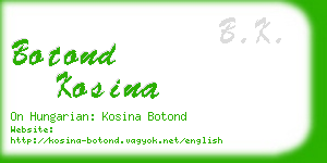 botond kosina business card